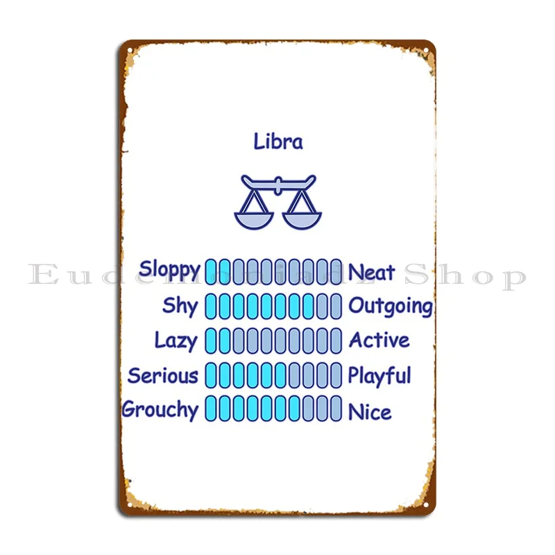 Zodiac Libra Decorative Metal Plaque