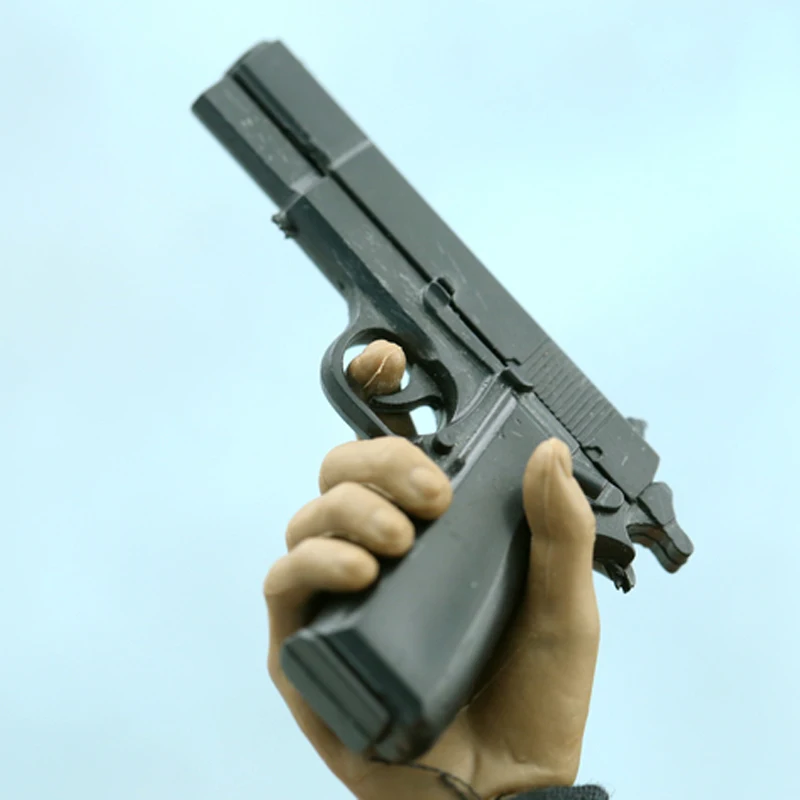 1/6th mini quebra-cabeça m1935 pistola modelo de plástico soldado acessório arma modelo simples para 12 Polegada figura ação