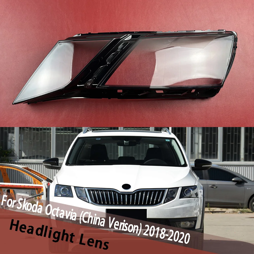 

For Skoda Octavia (China Verison) 2018 2019 2020 Headlight Cover Transparent Lampshdade Headlamp Shell Plexiglass Replace Lens