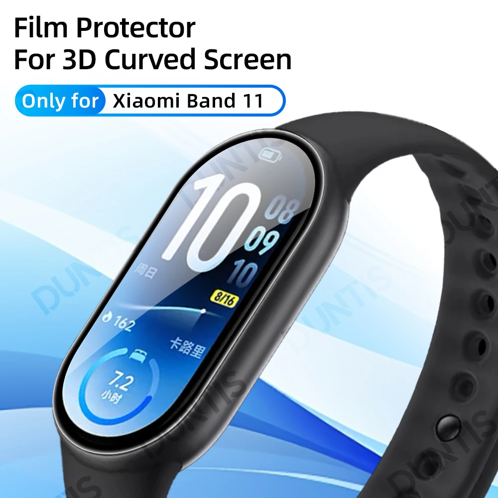 Screen Protector for Xiaomi Mi Band 11 3D Curved Full Coverage Protective Film for Mi Band 11 Protector Accessories (Not Glass)