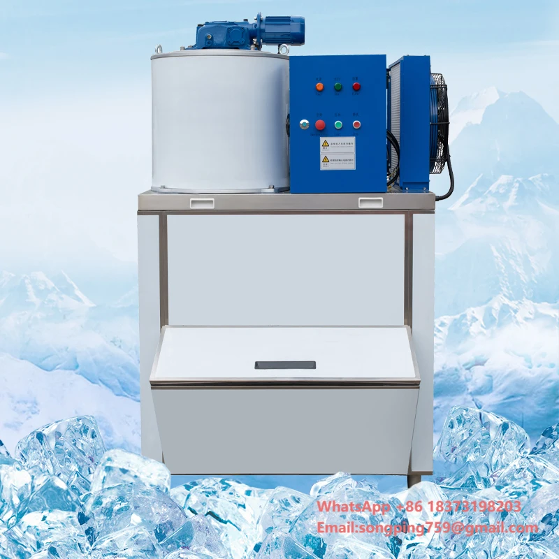 

Commercial Flake Ice Chip Slice Machine 300kg Capacity Small Snow Flake Ice Maker Making Machine
