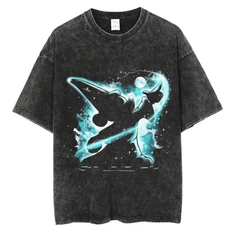 

Новая мужская футболка 2026 года с принтом Микки Мауса в стиле аниме и Дисней, ретро, из выстиранного хлопка, с мультяшным дизайном, модная