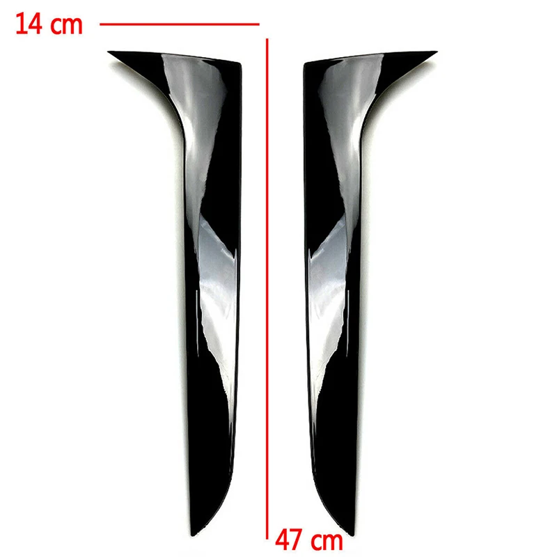 Glossy Black Car Accessories Rear Window Side Spoiler Wing Trim for Audi A4 B8 Allroad Avant 2009 2010 2011 2012 2013 2014-2016
