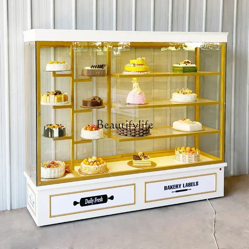 

Birthday Cake Model Display Cabinet Bakery Multi-Layer Mold Glass Window Commercial Display Cabinet