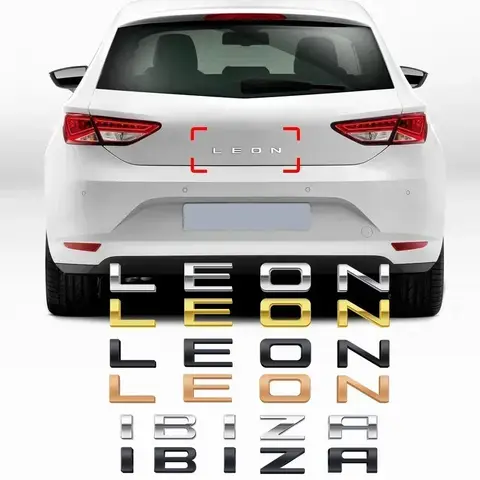 1pcs 3D Metal Car For Seat IBIZA Leon Cupra Altea Lettering Design Badge Emblem Rear Trunk Body Sticker Decoration Accessory