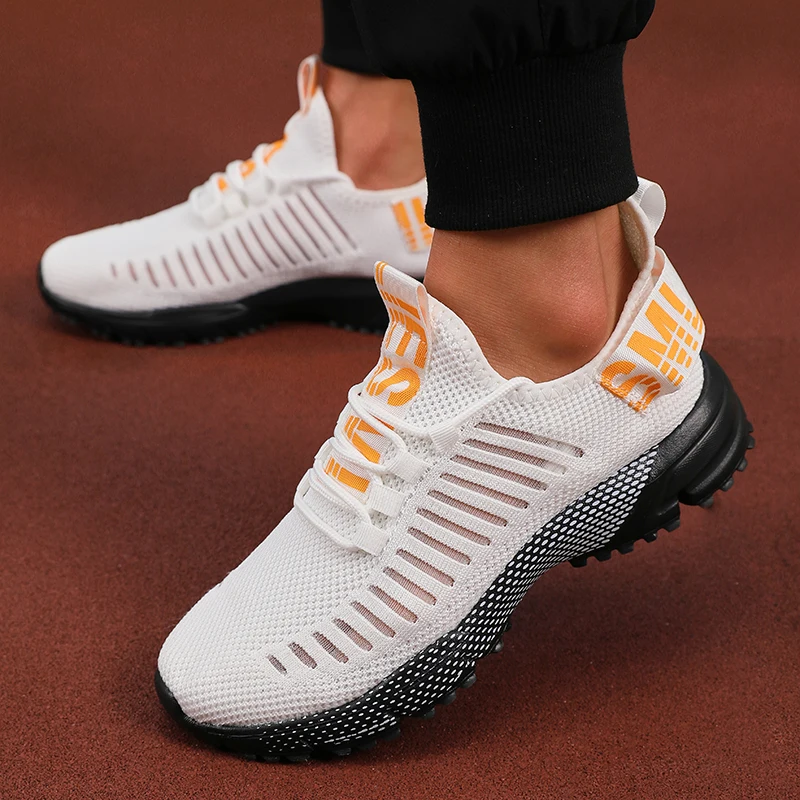 

ELUVA Men Casual Sneakers Summer Breathable Sport Shoes Lightweight Outdoor Mesh Running Shoes Men Jogging Tenis Walking Shoes