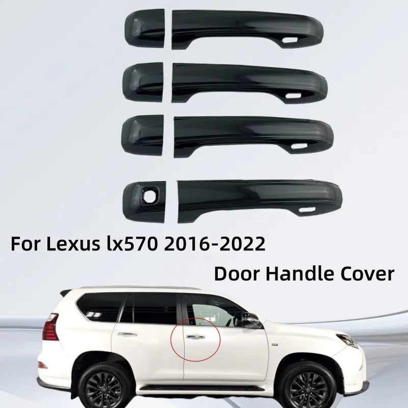 

Car Accessories Chrome silver Shiny Black Carbon Fiber Door Handle Cover For Lexus lx570 2016 2017 2018 2019 2020 2021 2022