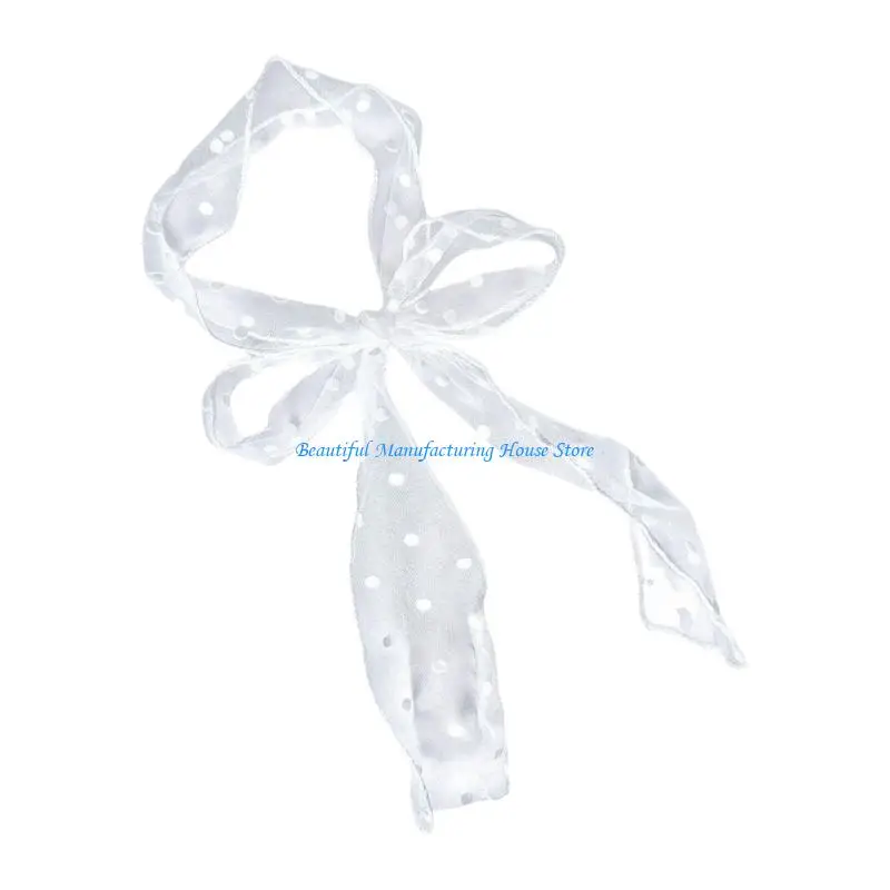 

E56A Lace Ribbon Choker Lace Scarf for Women Thin Collar Balletcore Choker