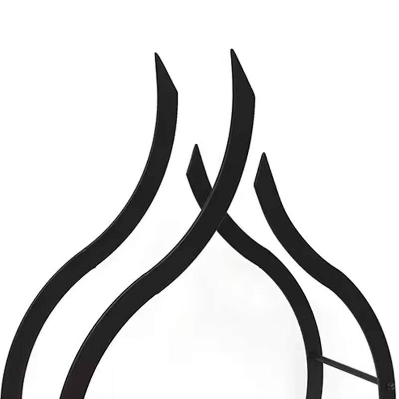 Porta legna da ardere con cintura in ferro e acciaio per interni moderno personalizzato Porta legna da ardere in metallo decorativo per braciere e camino