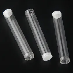 Emballage de cartouche de Vape en PVC, Tubes en plastique, récipient de Tube transparent de 100 ml, 13x1.0mm pour réservoir d'huile CBD épais, 79.5 pièces