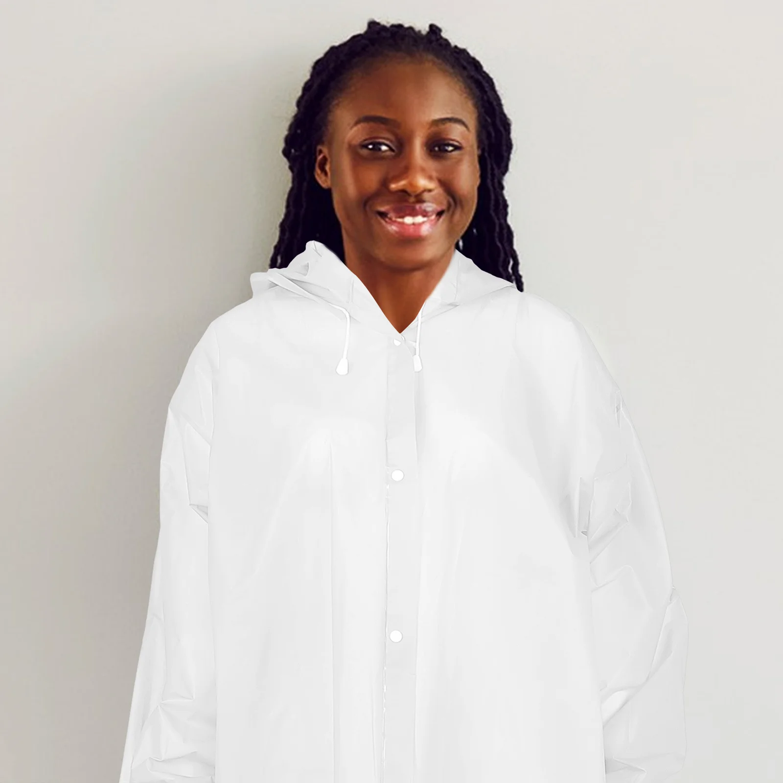 

2Pcs Waterproof Rain Ponchos for Adults Reusable Heavy Duty Raincoats Hooded Portable Travel Emergency Hiking Rainwear for Men