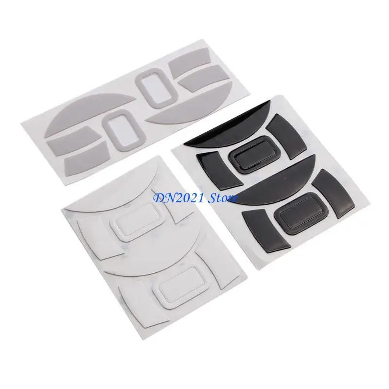 F3KE 2Set Mouse Feet Mouse Skates Sticker Pad Rounded Glides Curved Edges Replacement for DeathAdder Essential