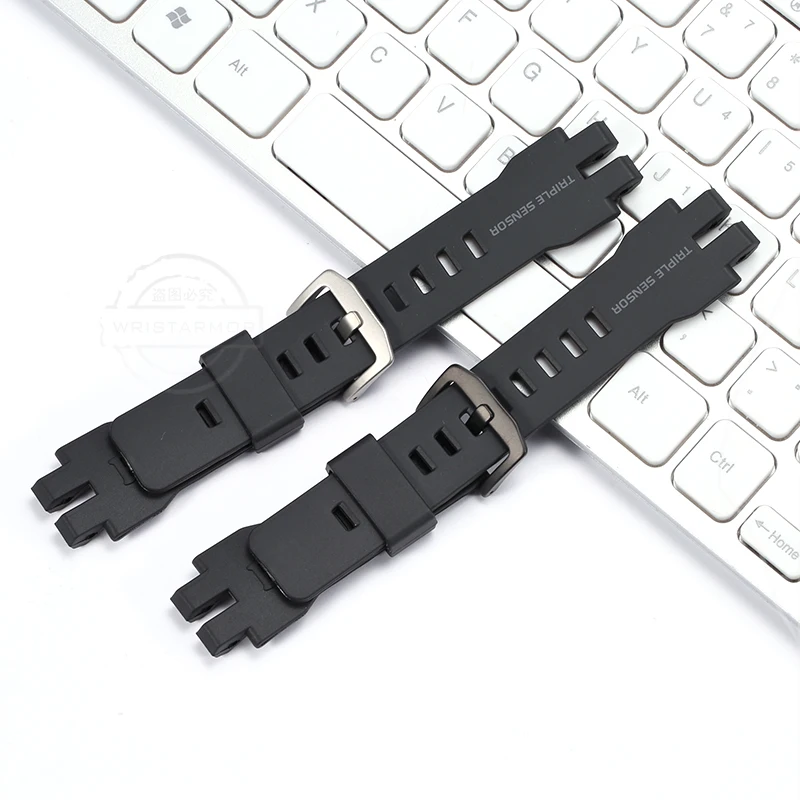 Resin Watch Accessories For Casio PRW3000 PRW6000 PRW6100 PRG300 Mens Rubber Replacement Band Strap Sports Waterproof Bracelet