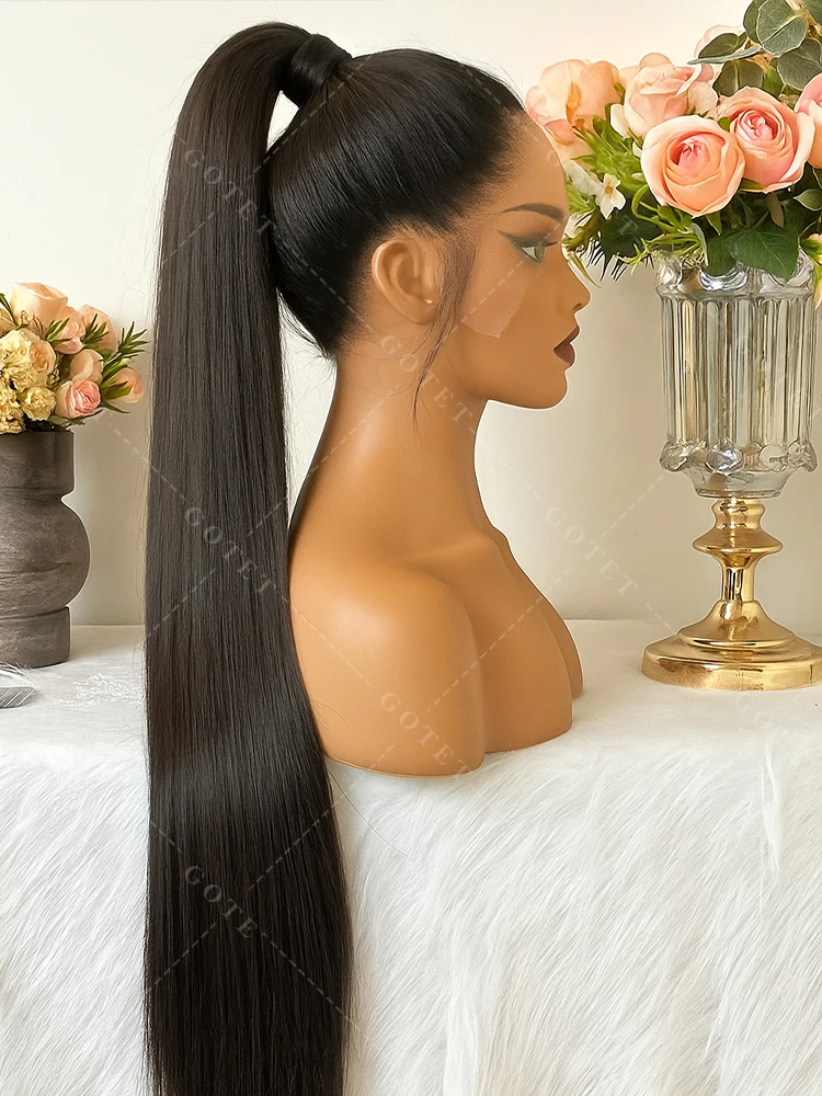 

Невидимый ремешок 360 Real Full Hd Кружевной бесклеевой парик со шнурком Длинный шелковистый прямой парик из человеческих волос без шелка 13x4 5x5 Парики на шнурке