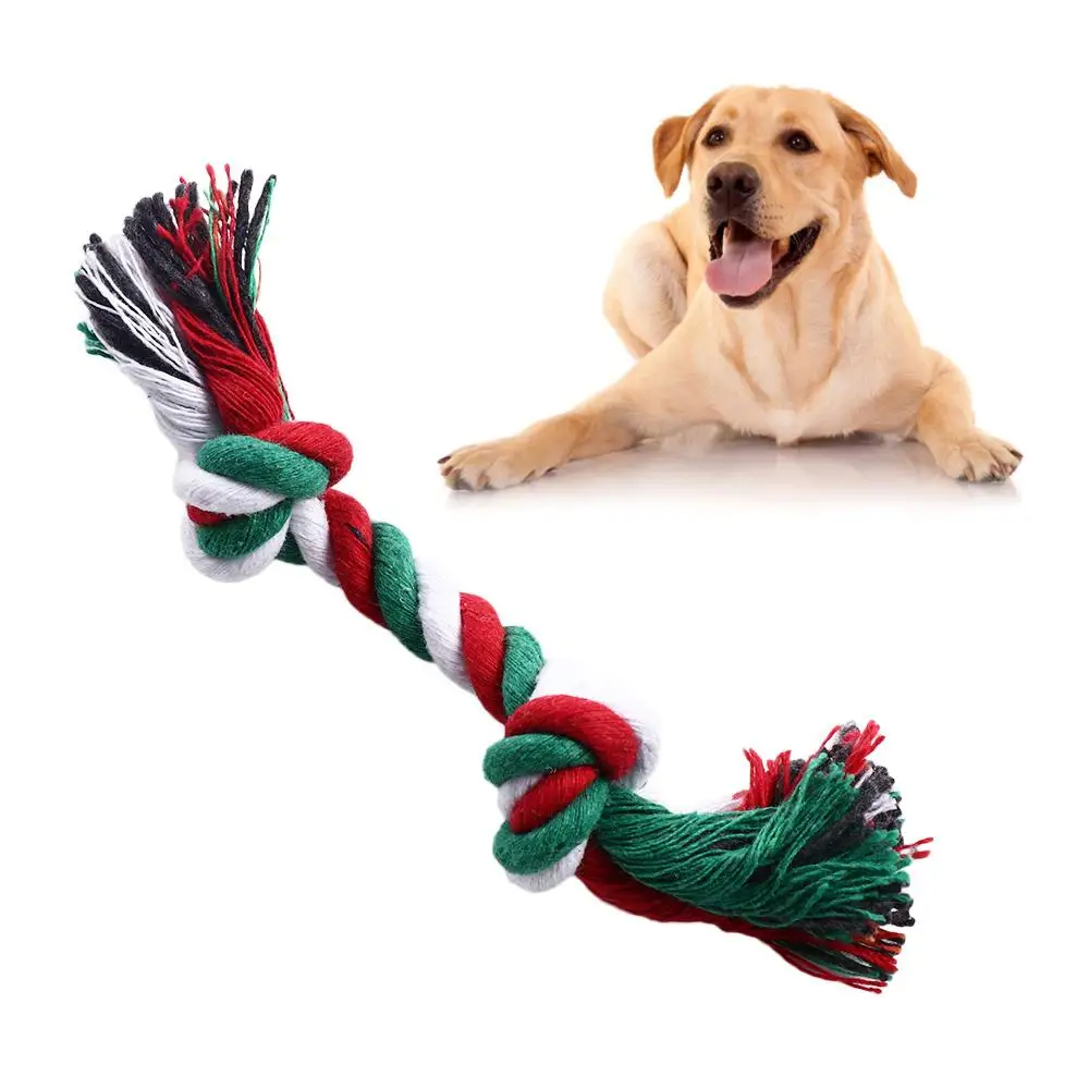 

Durable Colorful Interactive Bite Resistant Bone Rope Teeth Cleaning Pet Chew Rope Dog Molar