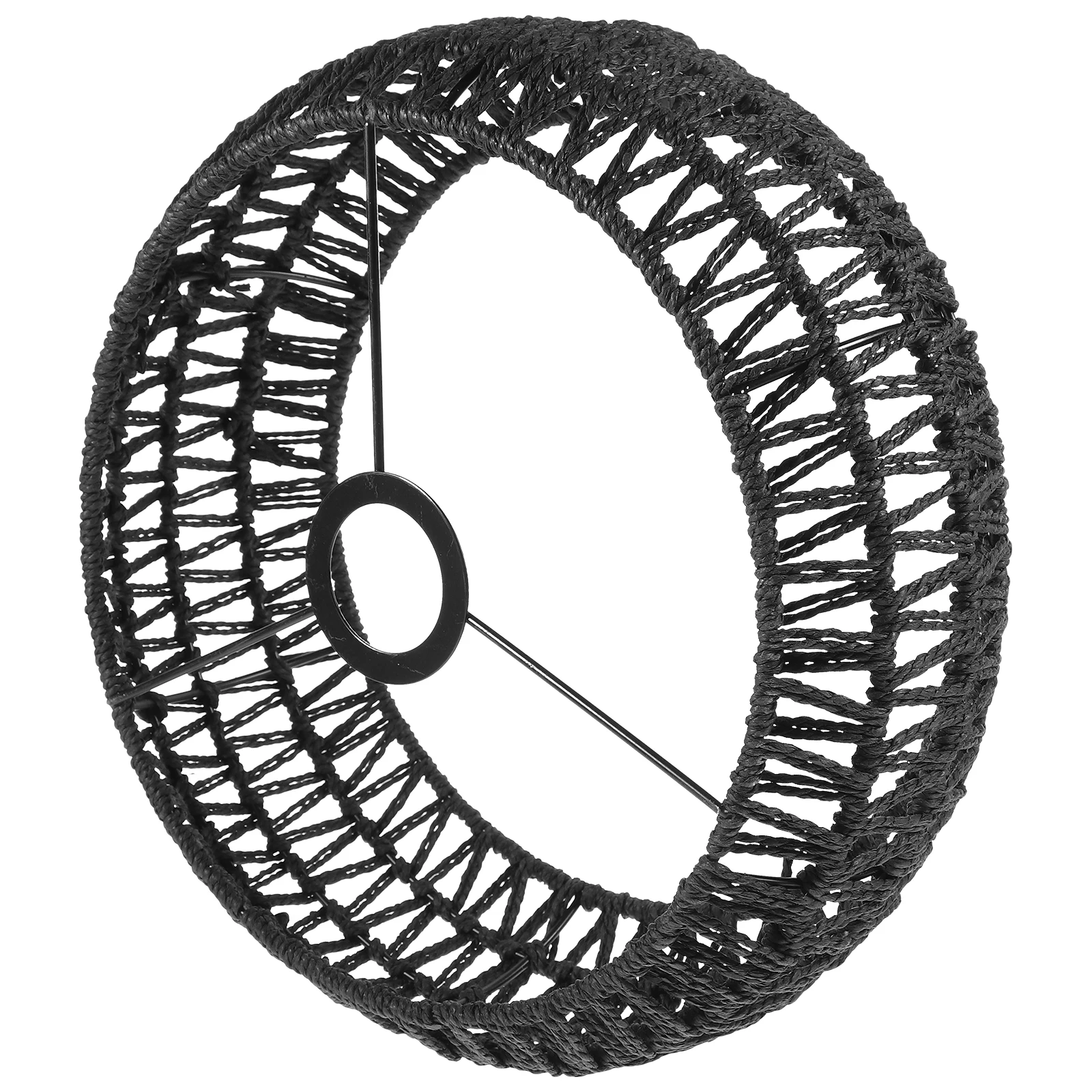 

Country Decor Retro Straw Rope Lampshade Hand-woven Chandelier Braided Ceiling Black Lampshades for Lights
