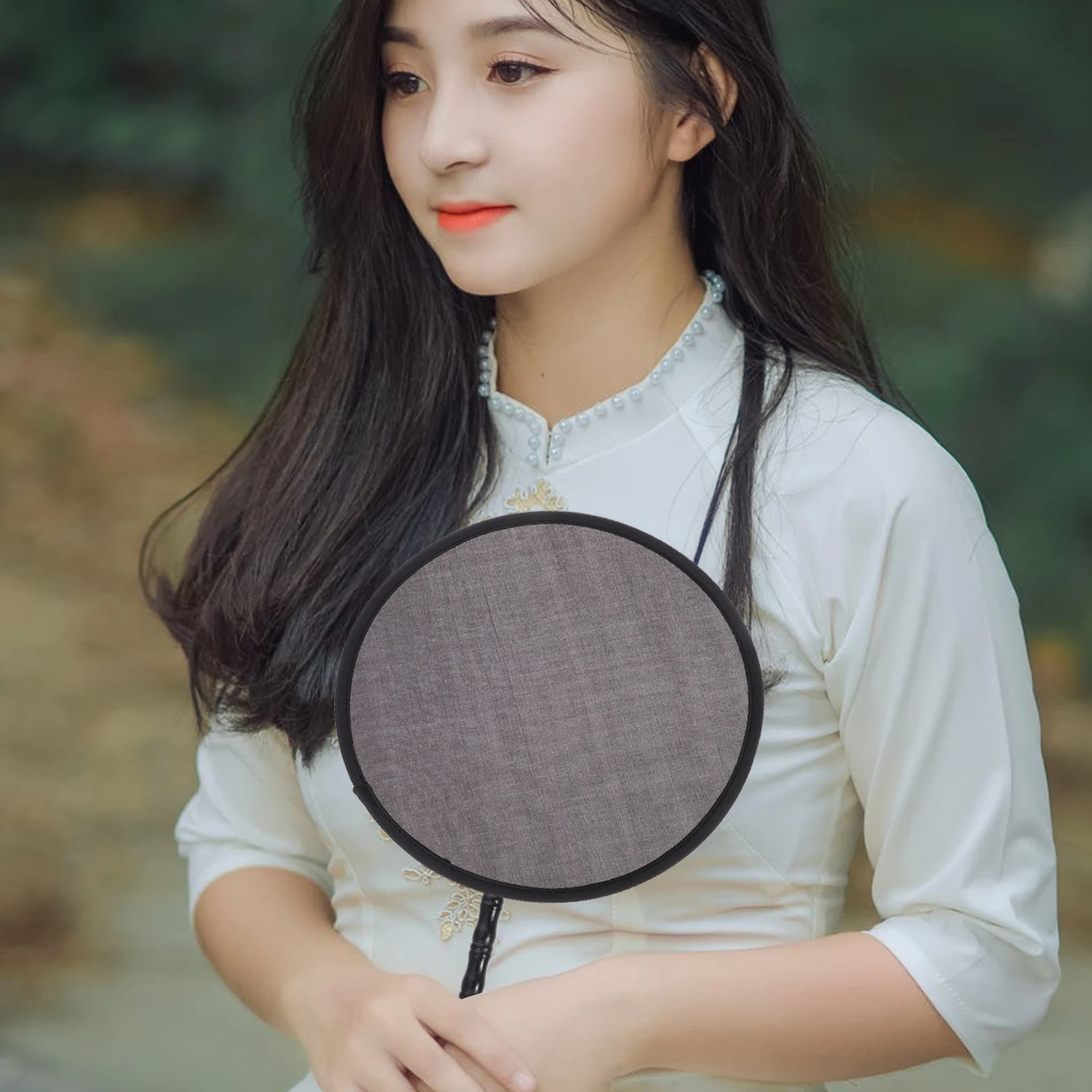 

2Pcs Foldable Round Hand Fan Lightweight Portable Fan for Summer Cooling Party Cosplay Folding Hand Fans Foldable Dance Fan,