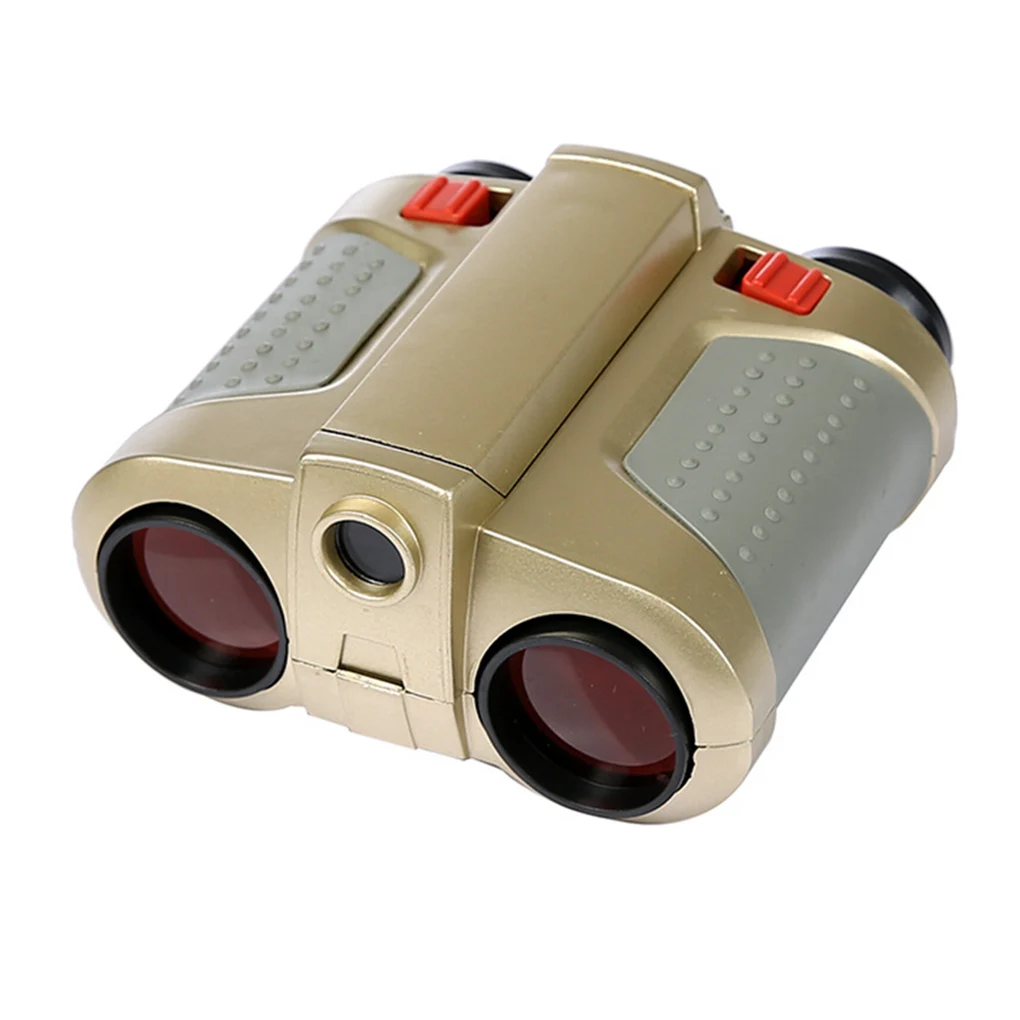 4X30 Telescope Night View Pop-up Light Scope Kids Binoculars Outdoor Camping Equipment, Green Film