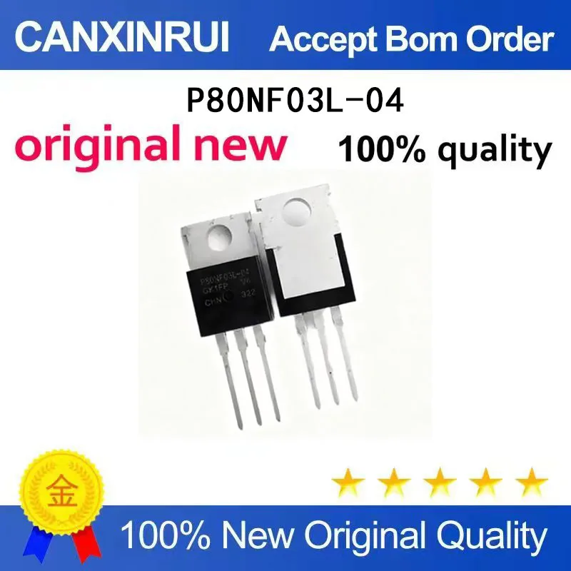 

(5-100 Pieces) STP80NF03L-04 P80NF03L-04 TO-220 MOSFET 30V 80A chip IC