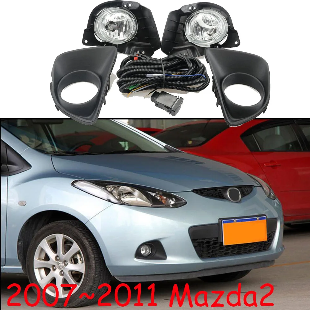 car bumper headlight for Mazda2 fog light Demio 2007~2011/2010~2014y car accessories halogen bulb auto Mazda2 headlamp