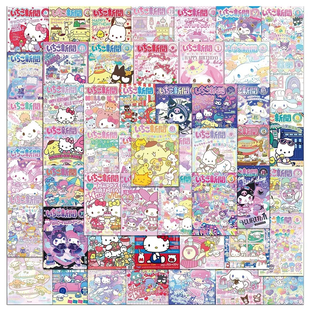 10/30/50PCS Cute Sanrio Poster Anime Cartoon Stickers Skateboard Guitar Suitcase Freezer Motorcycle Waterproof Graffiti Sticker