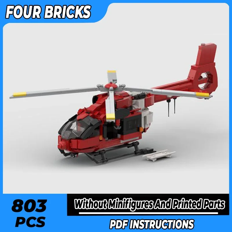 Moc Building Bricks Model Swiss Medical Aircraft Rega H145 Technology Modular Blocks Gifts Toys For Children DIY Sets Assembly