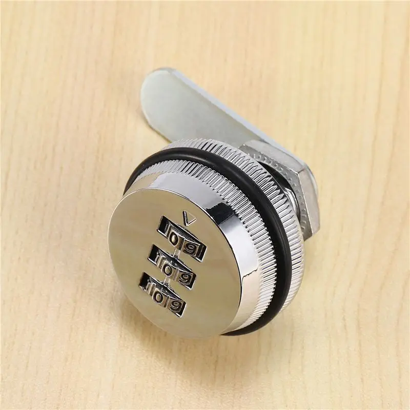 AT05-6X مجموعة رمز سبيكة قفل كامة بدون مفتاح صندوق بريد آخر خزانة RV 3 قرص فضي #4