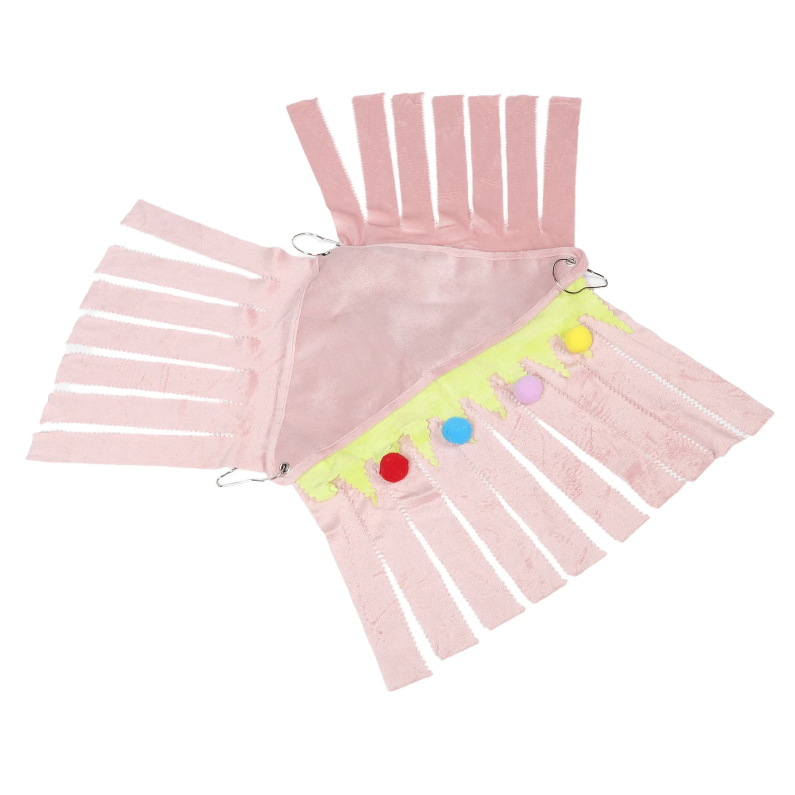 

Corner Pet Tent Three-Sided Fringe Hideout Hanging Bed Hamster Cage Guinea Small Animal Shelter Decoration