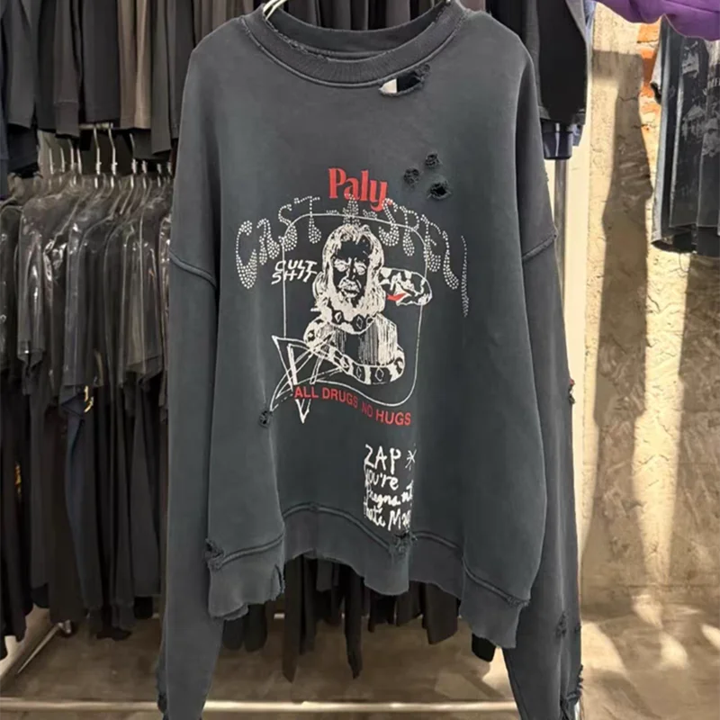 

Красивая стираная толстовка с круглым вырезом PALY для мужчин и женщин 2026fw с капюшоном