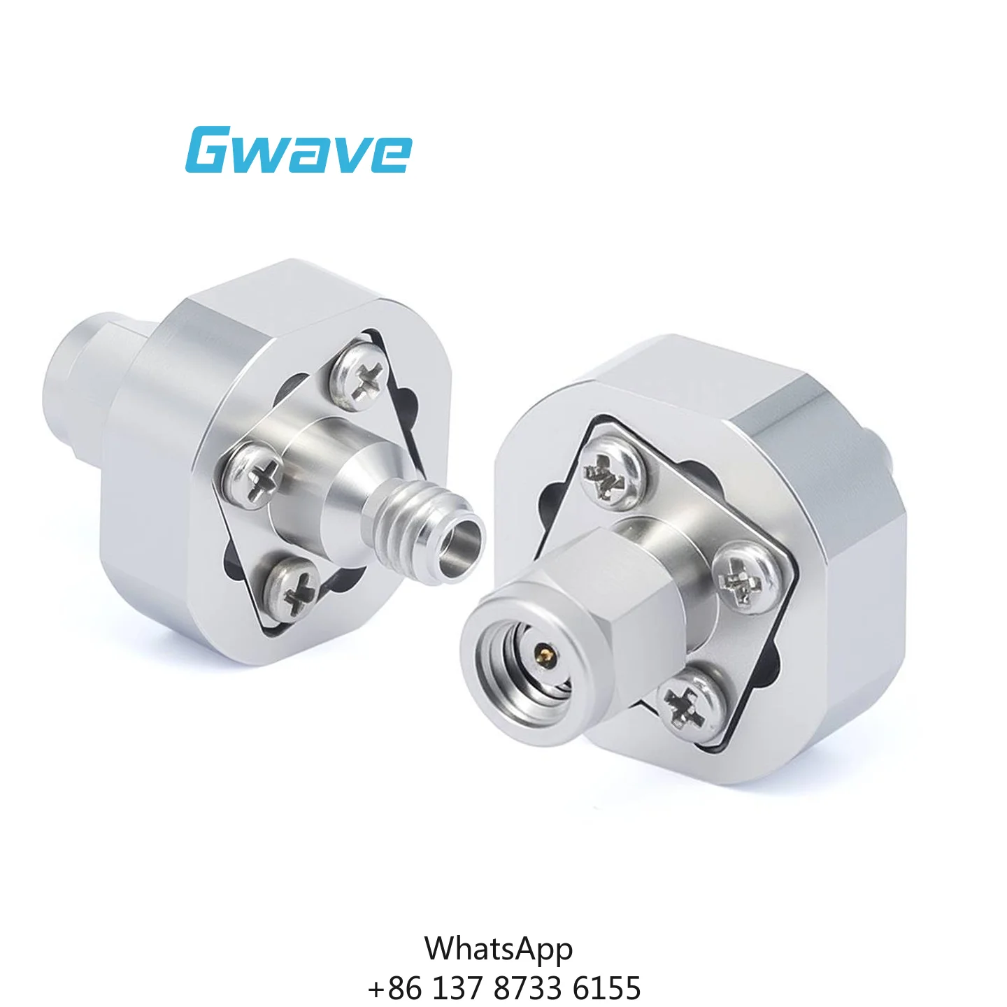 High Frequency 1.0mm Male 1.0mm Female Coaxial Connectors DC Block Inner Conductor 50 Ohm Stainless Steel RoHS Compliant