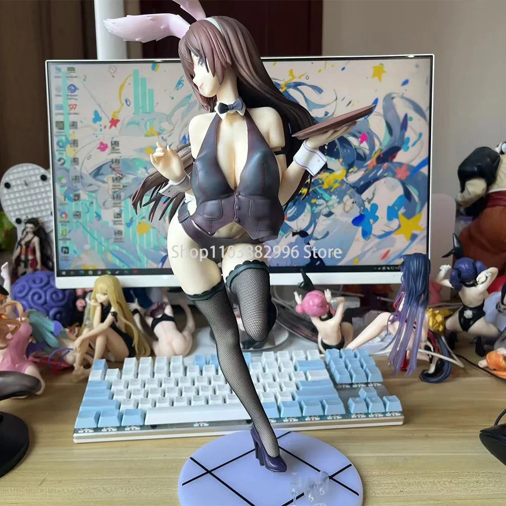 40cm super size  1/4 Japanese Anime Girl Bunny Figure Kagetsu Mei Action Figure Adult Anime Girl Statue Collection Model Toy