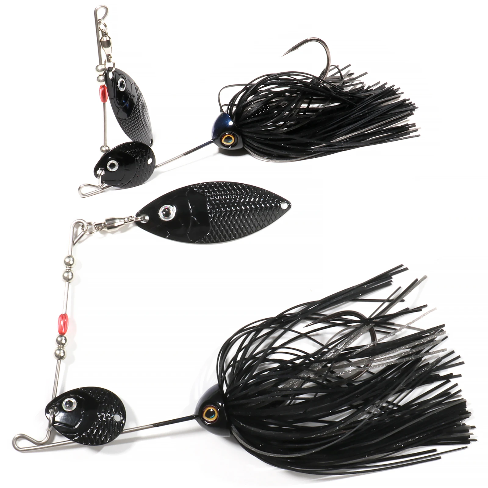 GOBAIT Spinner Bait 11g 20g Gummi-Jig VIB Blade Spoon Tackle Chatterbait für Barsch und Hecht 1-6 Stück Pesca Kit Set Angeldraht-Köder