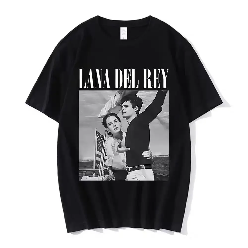 Summer Men‘s Women Cotton T-Shirt New Lana Del Rey Ldr Sailing Tan Print Tops Tees Male Fashion Clothing Harajuku Streetwear