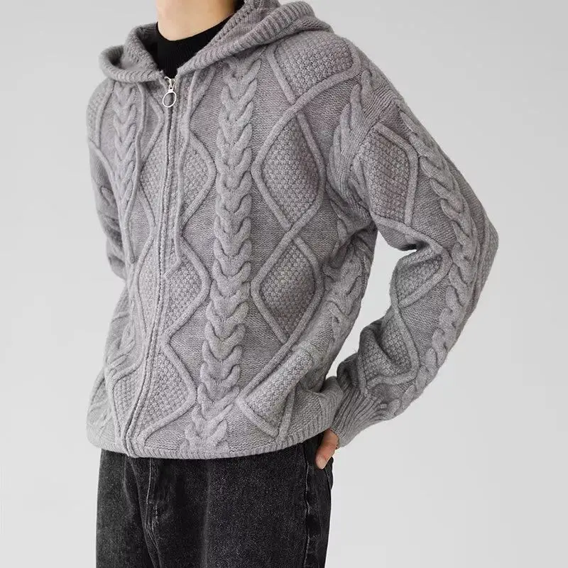 

Fashion Vintage American Solid Knitted American Cardigan Harajuku All Match Punk Y2k Aesthetic Spring Autumn Clothes