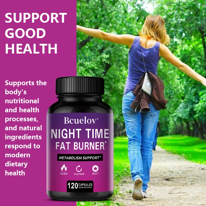 ليلة الموقد الدهون - 120 كبسولة، حرق الدهون في البطن، مكملات إدارة الوزن، التمثيل الغذائي، مستويات الطاقة والنوم #2