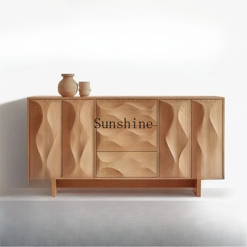 

TT antique solid wood dining side cabinet creative living room home storage locker