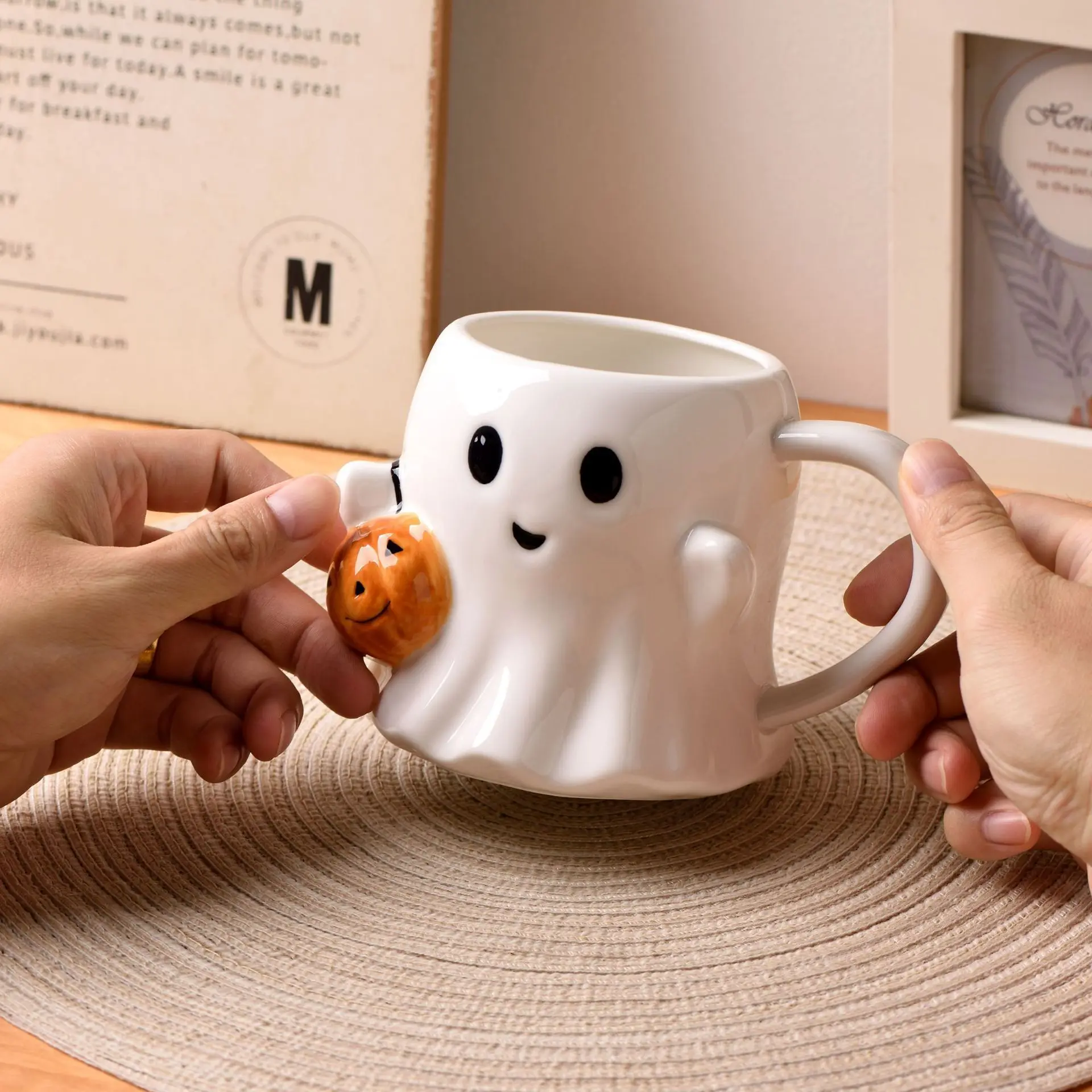 Pumpkin Ghost Halloween Water Cup Funny Cup Elf Mug Pumpkin Cup Cute Water Cup Gift Rare and Ancient