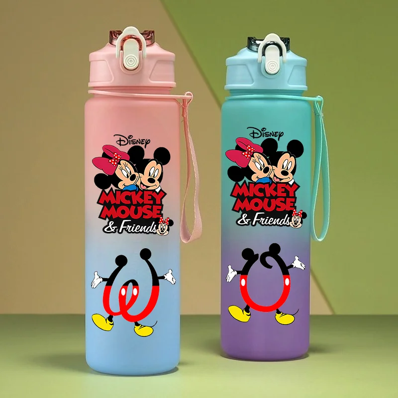 750 مللي الكرتون رسالة A-Z ميكي ماوس أنيمي الطرفية الطفل شرب كوب التدرج اللون كوب بلاستك لطيف ميني ماوس هدية #4
