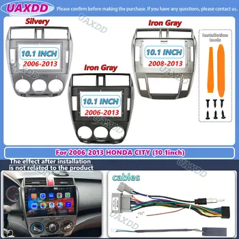 適用於 2006-2013 年本田鋒範 10.1 吋汽車內裝音響收音機安卓框架套件面板中控面板線纜視訊導航轉接器 8 最佳銷售 本田鋒範安卓面板 - №5