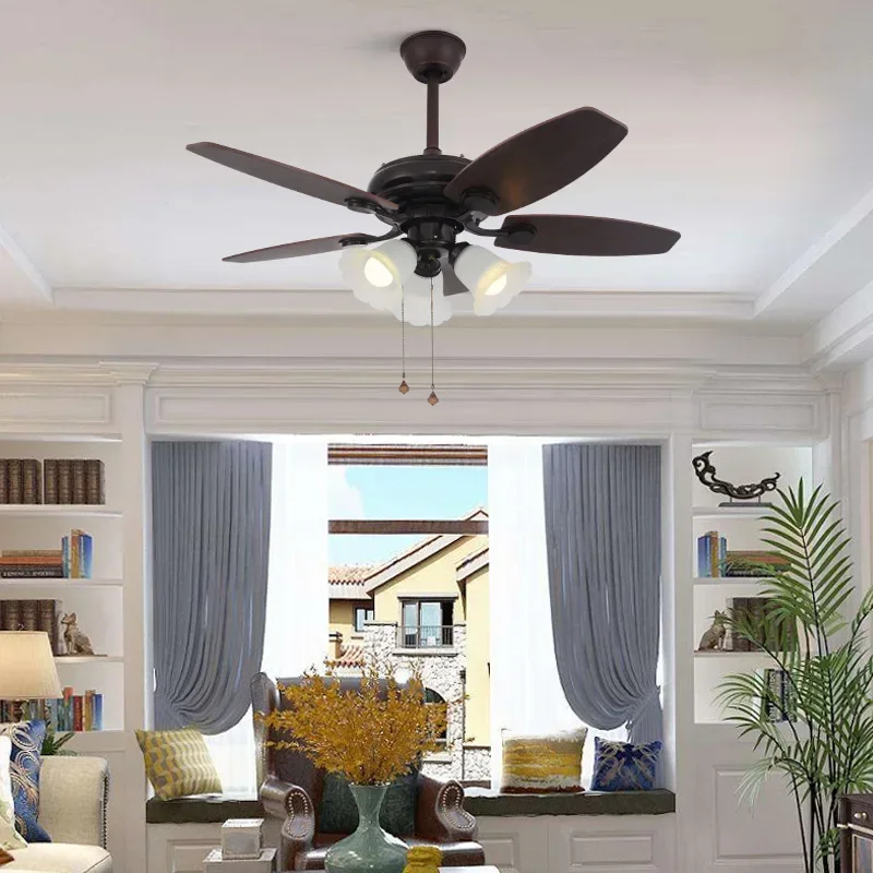 VIOLET Modern Ceiling Fan With Light Nordic Creative Glass Lamp With Remote Control White for Home Living Room Bedroom