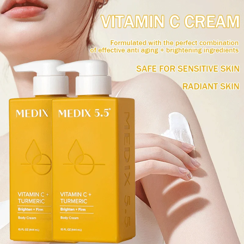 444ml Medix 5.5 Vitamin C TURMERIC Body Lotion Moisturizer Treatment Cream Brightening Revitalizing Firming Repairing Hydrating