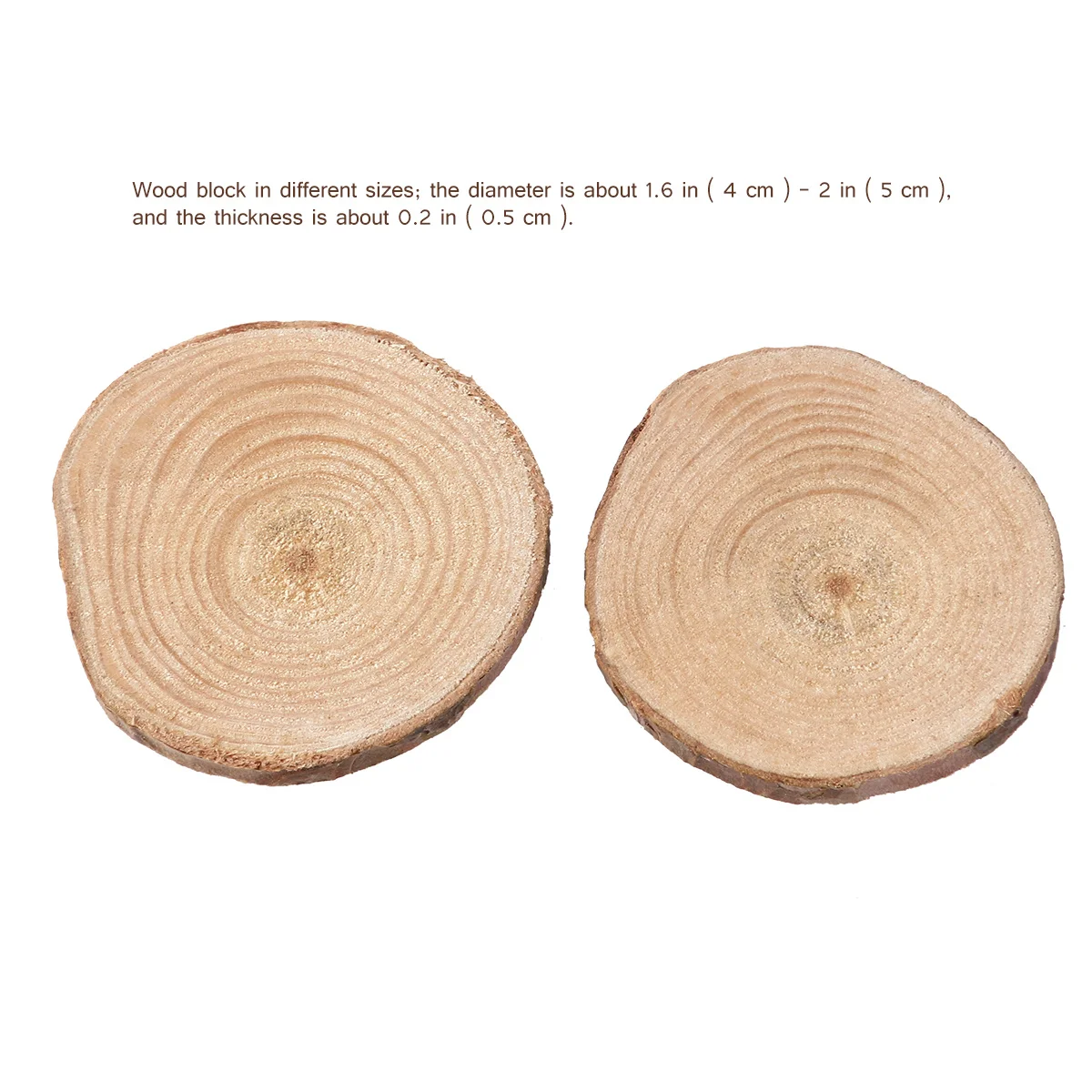 30 قطعة شرائح الخشب أقراص سجل طبيعي مصقول كلا الجانبين 4-5 سنتيمتر قطر الزفاف الجدول زينة DIY بها بنفسك لوازم الحرفية #3