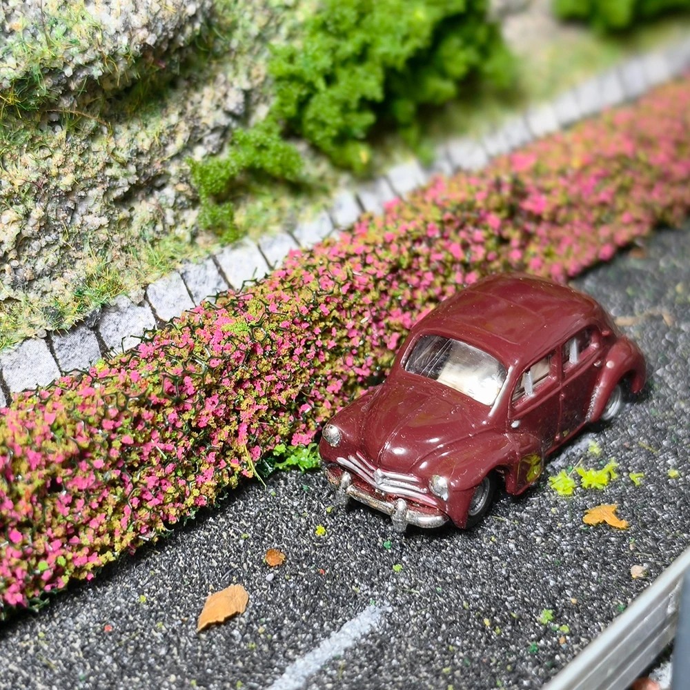 Length 10.5cm Miniature Shrub Strip Grass Fence Model Kits For Making Sand Table Scene Railway Street Garden Decor Diorama 10PCS 5