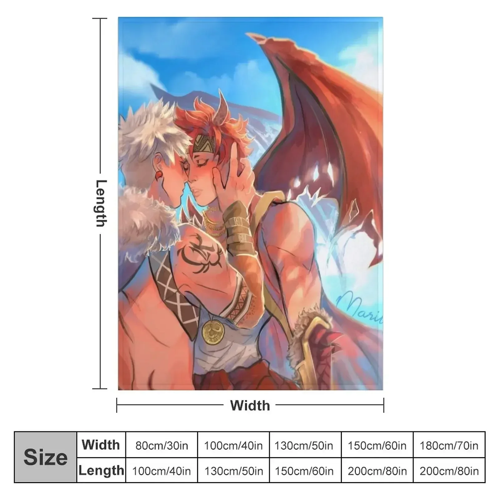 Fantasy Kiribaku Throw Blanket couch cozy soft plush fuzzy picnic outdoor blanket