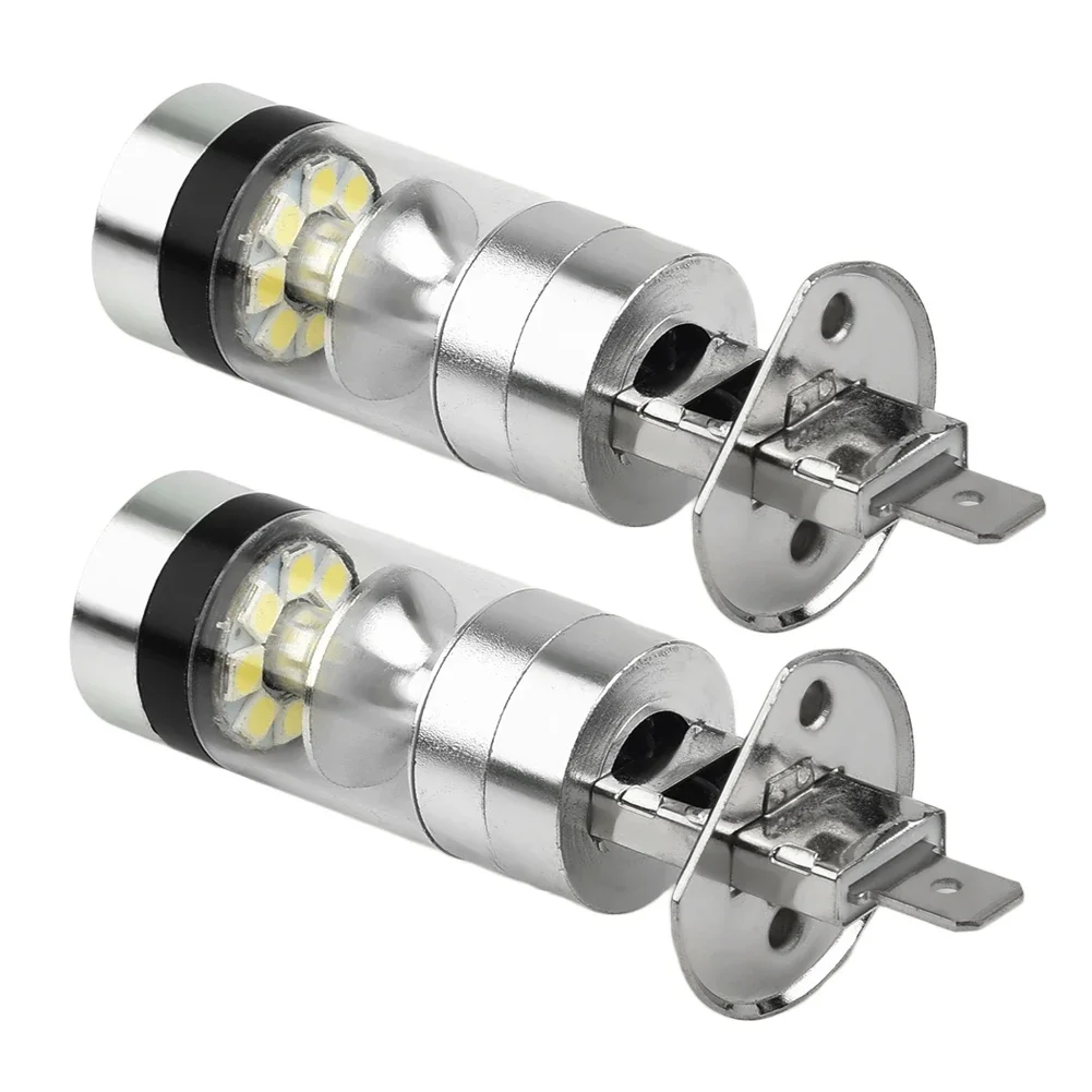 2pcs Car Headlight Bulbs H1 100W LED White 12V-24V 20-For Projector Fog Driving DRL Light Bulb 6000K Car Accessories