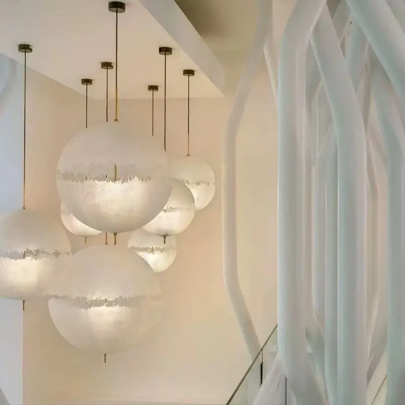 

Nordic modern minimalist circular living room dining room bar counter bedroom planetary chandelier