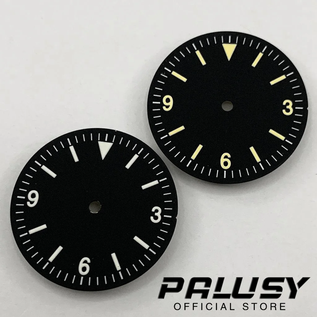 28.5mm NH35 Black Watch Dial Luminous Watch face Fit NH35 NH36 PT5000 ETA 2824 2836 Miyota 8215 821A Movement
