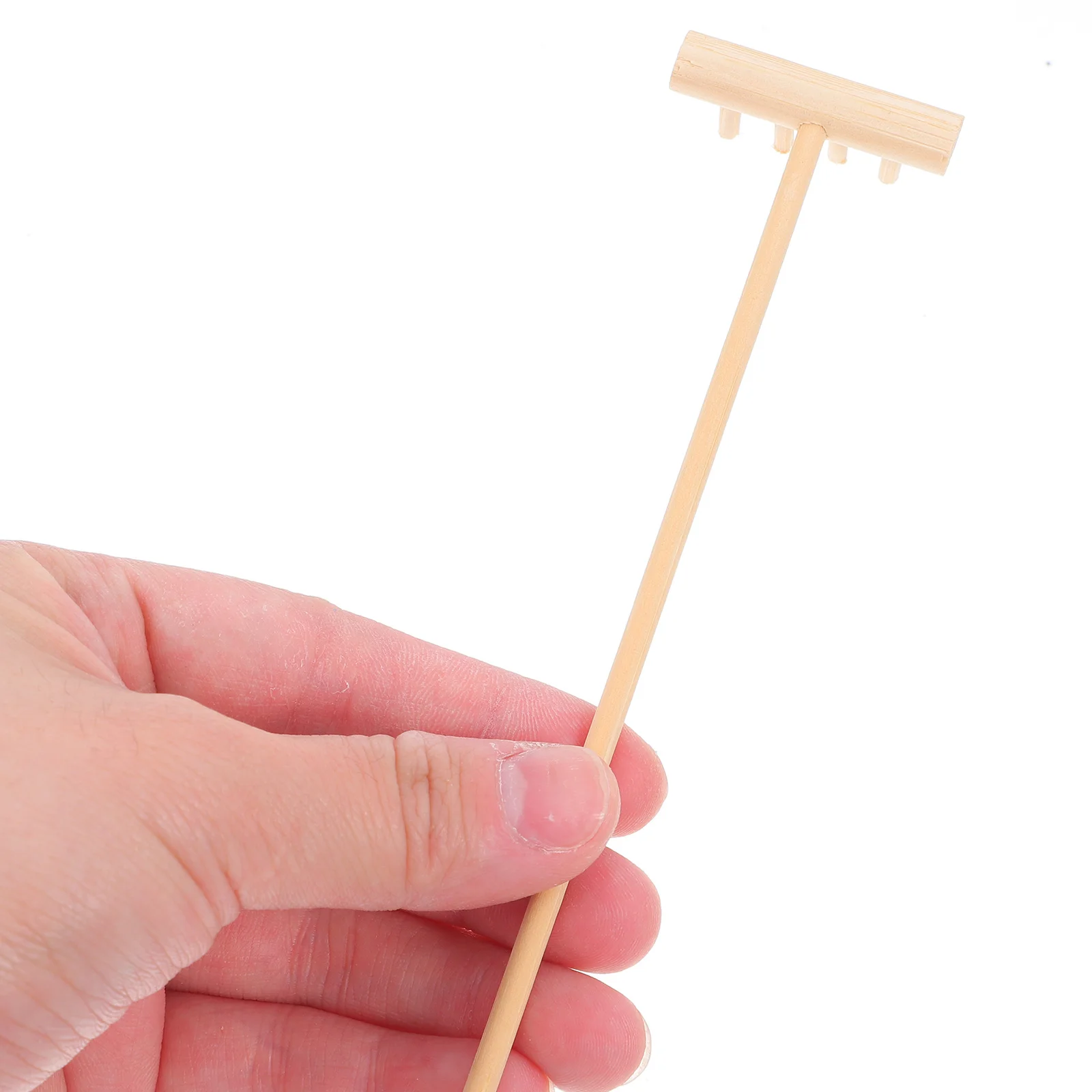 

4 pcs Mini Bamboo Rake Crafts Zen Sand Rakes Small Garden Tools Lightweight Desk Decor Sandbox Accessories Toy Gift