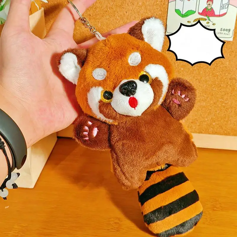 Cute cartoon Raccoon plush toy pendant little raccoon doll keychain doll playground doll Plush Pendant Stuffed Animals Keychain