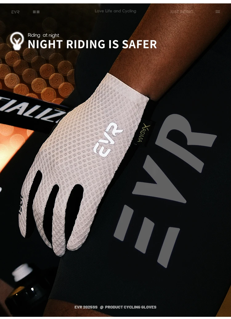 EVR Spring Herren Fahrradhandschuhe Touchscreen-fähig Atmungsaktiv Mountainbike Vollfinger-Fahrradhandschuhe Rennrad-Handschuhe – Detail 9